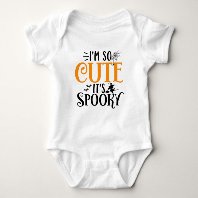 Body Para Bebê T-Shirt Toddler, Cute Spookie (Frente)