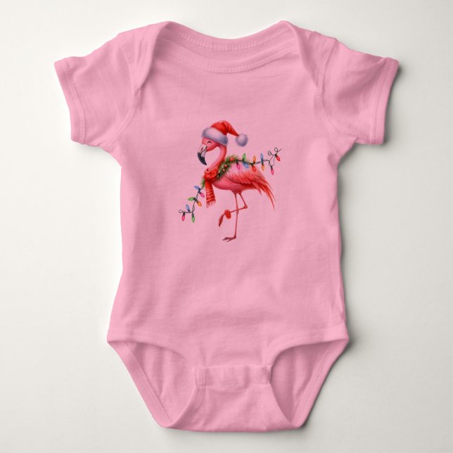 Body Para Bebê T-Shirt-Tropical Christmas Family T Shirts (Frente)