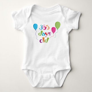 Body Para Bebê T-shirt velho de 365 dias