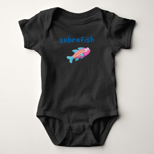 Body Para Bebê T-Shirt Zebrafish (Frente)