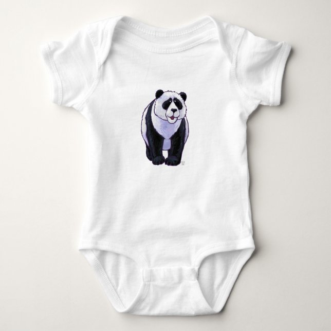 Body Para Bebê T-Shirts de Urso Panda (Frente)