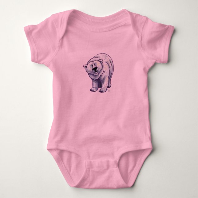 Body Para Bebê T-Shirts de Urso Polar (Frente)
