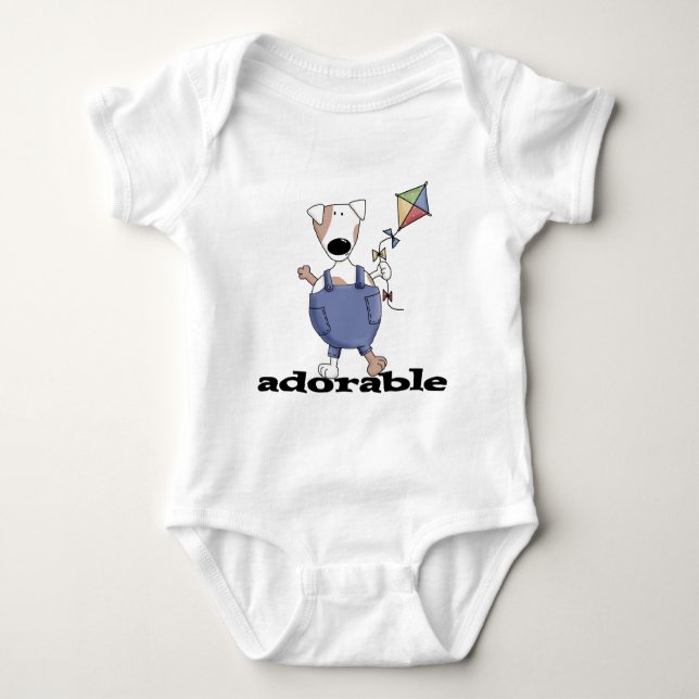Body Para Bebê T-shirts e presentes de cães adoráveis (Frente)
