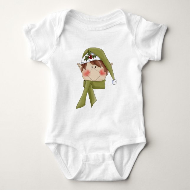 Body Para Bebê T-shirts e presentes do Elf Feriado (Frente)