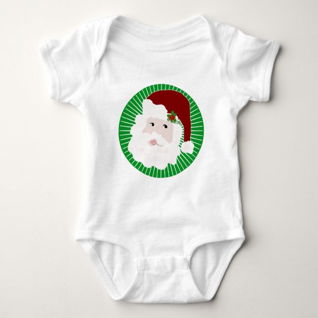 Body Para Bebê T-shirts e presentes do Pai Natal Tradicional (Frente)
