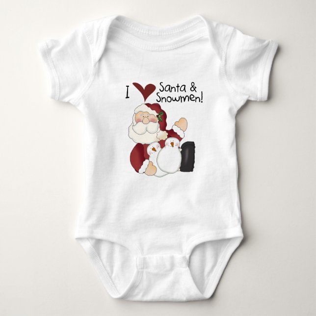 Body Para Bebê T-shirts e presentes papais noeis e bonecos de nev (Frente)