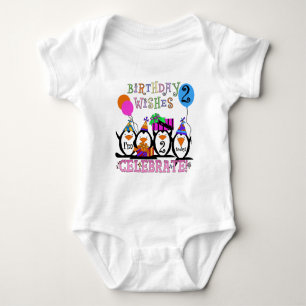 Body Para Bebê T-shirts e presentes segundos aniversários Pinguin