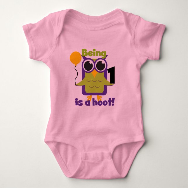 Body Para Bebê T-shirts e primeiros aniversarios de Hoot Owl (Frente)