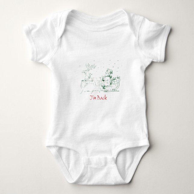 Body Para Bebê T-shirts engraçadas de Natal (Frente)