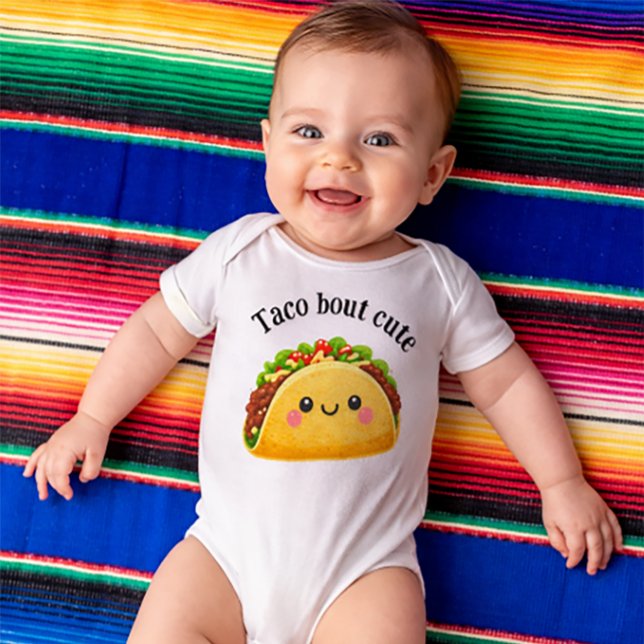 Body Para Bebê Taco bout cute - taco theme clothing for baby (Criador carregado)
