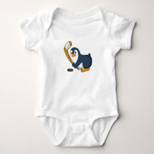 Body Para Bebê Taco de hóquei no gelo do Pinguim