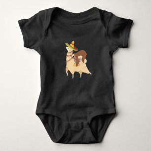 Body Para Bebê Taco Loving Animal Llama Preguiçoso