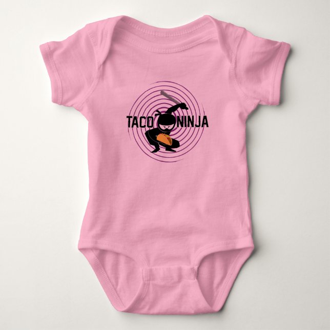 Body Para Bebê Taco Ninja Design - Bebê Jersey Bodycase (Frente)