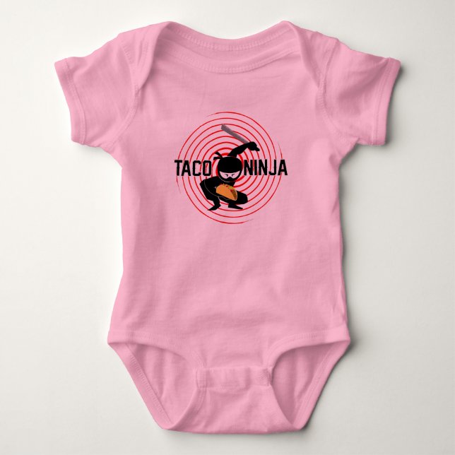 Body Para Bebê Taco Ninja Design - Bebê Jersey Bodycase (Frente)