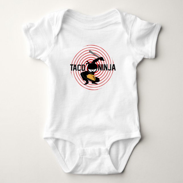 Body Para Bebê Taco Ninja Design - Bebê Jersey Bodycase (Frente)