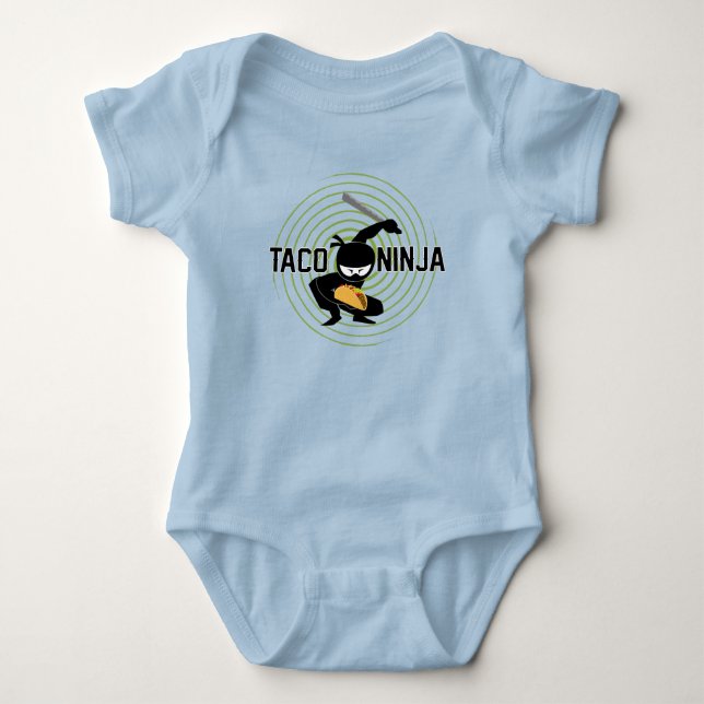 Body Para Bebê Taco Ninja Design - Bebê Jersey Bodycase (Frente)