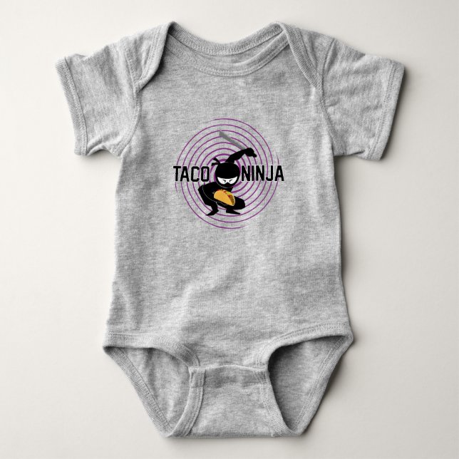 Body Para Bebê Taco Ninja Design - Bebê Jersey Bodycase (Frente)