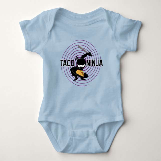 Body Para Bebê Taco Ninja Design - Bebê Jersey Bodycase (Frente)