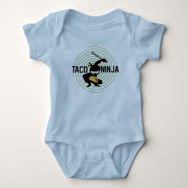 Body Para Bebê Taco Ninja Design - Bebê Jersey Bodycase (Frente)