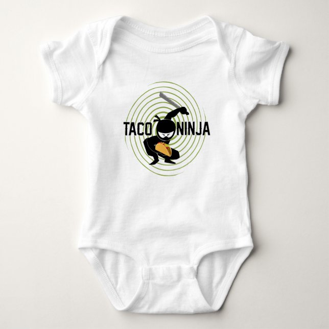 Body Para Bebê Taco Ninja Design - Bebê Jersey Bodycase (Frente)