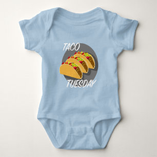 Body Para Bebê Taco Terça-feira Design - Bebê Jersey Bodycase