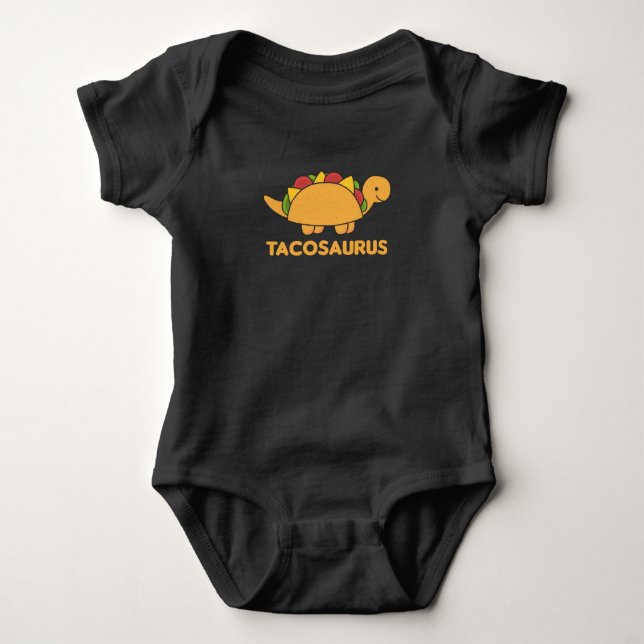 Body Para Bebê Tacosaurus Cinco De Mayo Dinosaur Funny Dino (Frente)