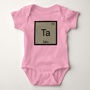 Body Para Bebê Talia Nome Química Elemento Tabela Periódica