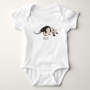 Body Para Bebê Tamandua ilustração de desenho animado
