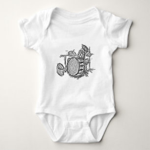 Body Para Bebê Tambor kit rock banda grunge