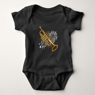 Body Para Bebê Tambor Musical Notes Jazz Music Art