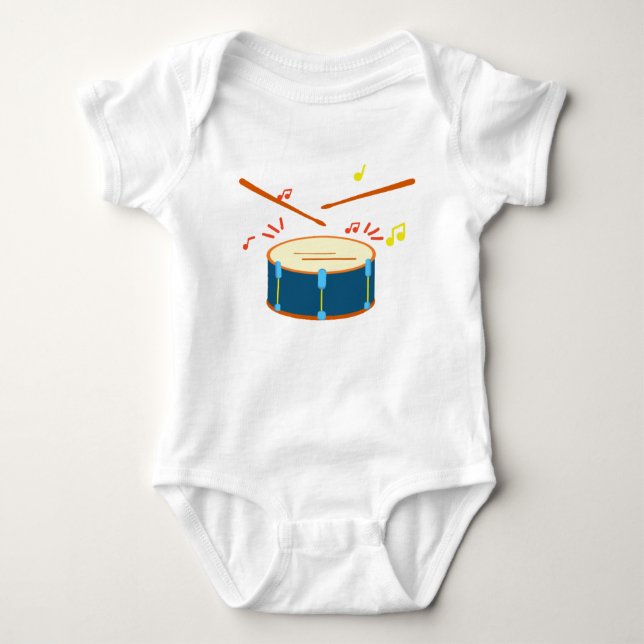 Body Para Bebê Tambores de instrumentos musicais (Frente)
