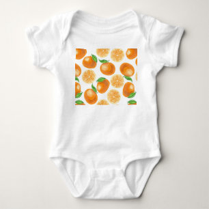 Body Para Bebê Tangerinas de aquarela