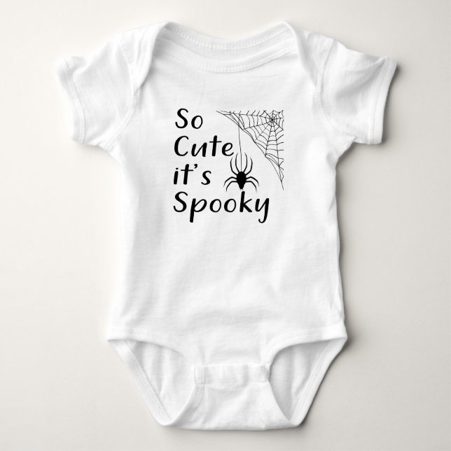 Body Para Bebê Tão Fofo que é Assustador (Design #2) (Frente)