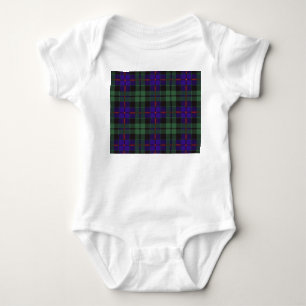 Body Para Bebê Tartan do Scottish da xadrez do clã de Morrison