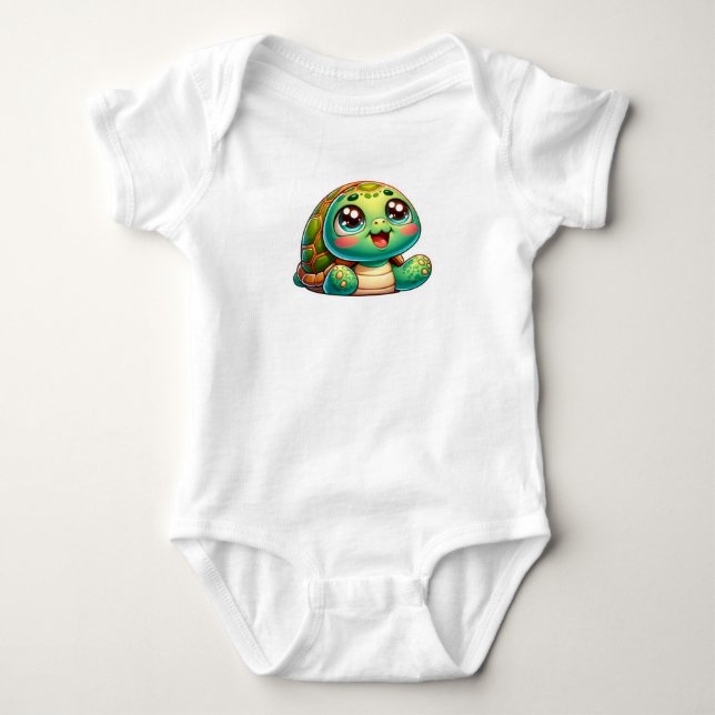 Body Para Bebê Tartaruga bebê afetada (Frente)