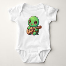 Tartaruga Chibi Cuja Tocação Toca Violão