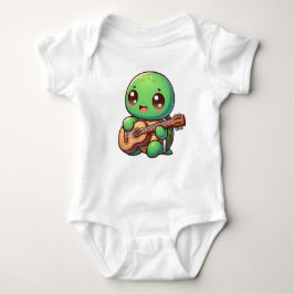 Body Para Bebê Tartaruga Chibi Cuja Tocação Toca Violão