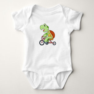 Body Para Bebê Tartaruga com Bicicleta