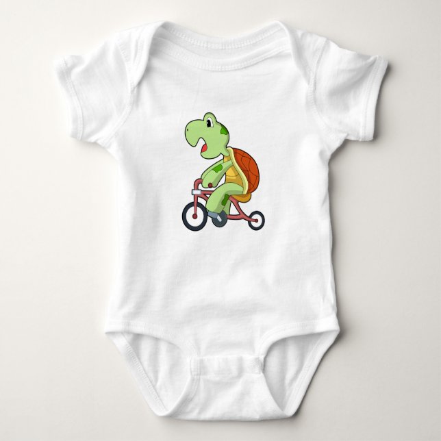 Body Para Bebê Tartaruga com Bicicleta (Frente)