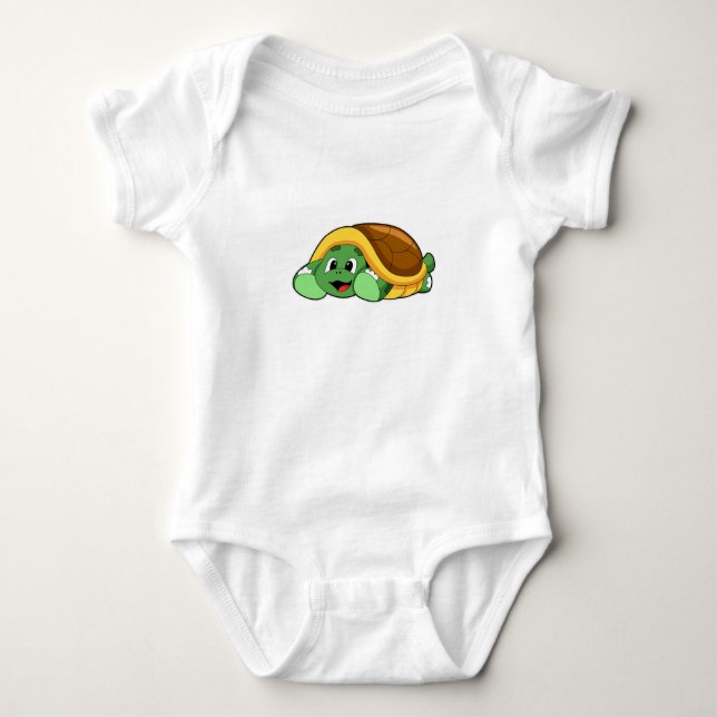 Body Para Bebê Tartaruga com Casca como Cobertor (Frente)