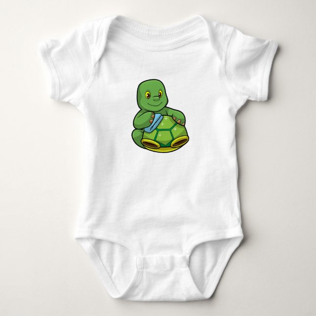 Body Para Bebê Tartaruga com Shell & Clearing Rag (Frente)