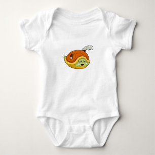 Body Para Bebê Tartaruga com Shell como Casa