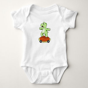Body Para Bebê Tartaruga com Shell como skate
