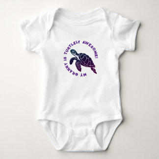 Body Para Bebê Tartaruga roxa