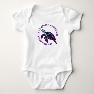 Body Para Bebê Tartaruga Roxa GRANDMA