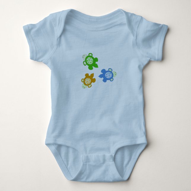 Body Para Bebê Tartarugas Nadando (Frente)
