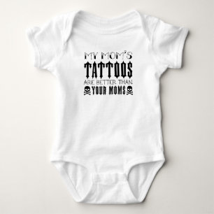 Body Para Bebê Tatuagem, Minhas Tatuagens De Mãe São Melhores Que