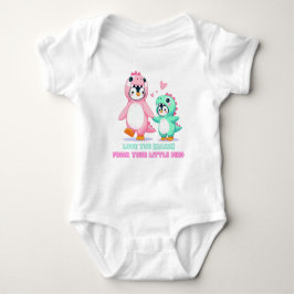 Body Para Bebê Te Amo, Dino-Mãe Personalizado