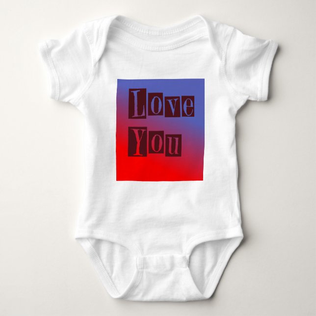 Body Para Bebê Te Amo Escuro (Frente)