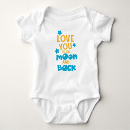 Body Para Bebê Te Amo Na Lua E Volta, Estrelas